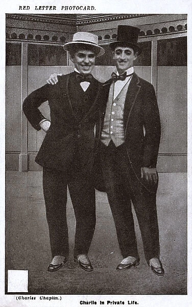 Charlie Chaplin and friend
