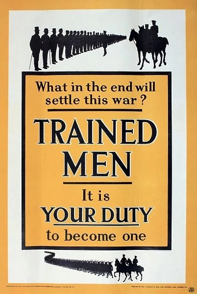 WWI Poster, Trained Men