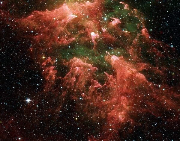 Spitzer Space Telescope false-colour image of South Pillar region of tsar-forming