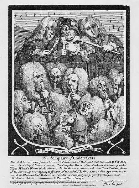 A Consultation of Physicians, 1736 (engraving)