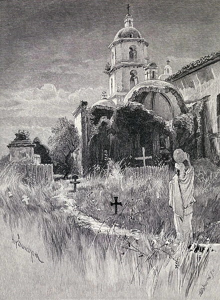 Graveyard and mission, San Luis Rey de Francia, California, from The Century