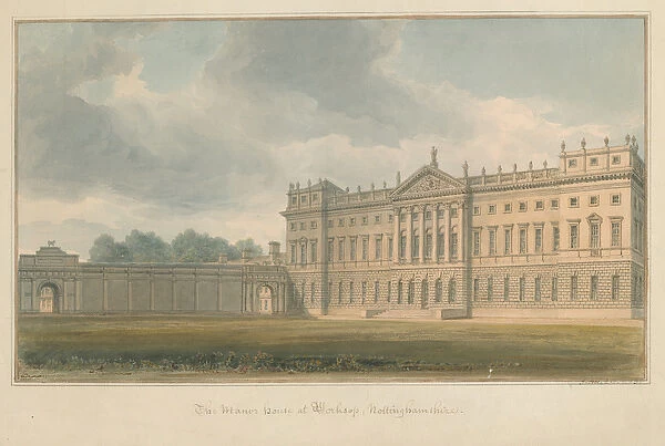 Nottinghamshire - Worksop - Manor House, 1813 (w  /  c on paper)