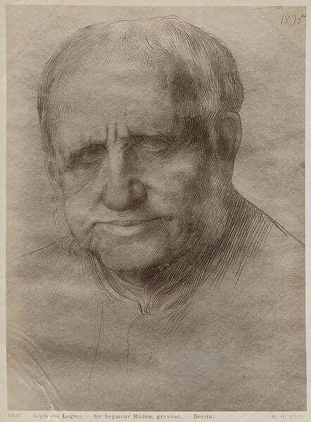Sir Francis Seymour Haden, etcher, 1895 (goldpoint on paper) (see also 414599)