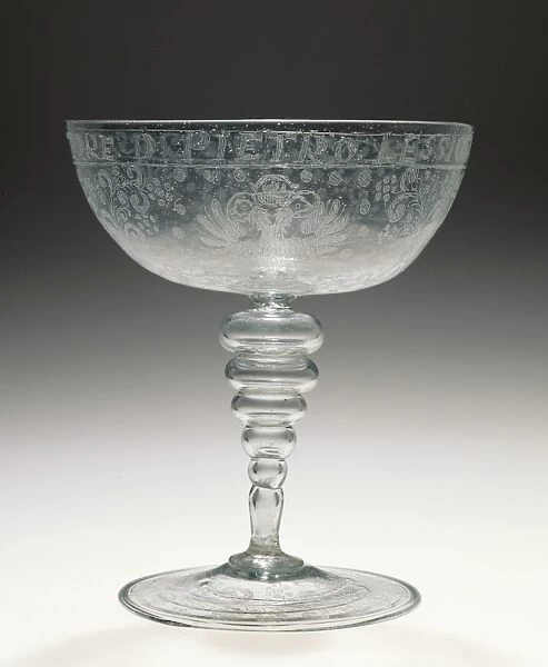 Wineglass; Unknown; Venice, Italy, Veneto, Europe; 1600 - 1650; Free-blown colorless 