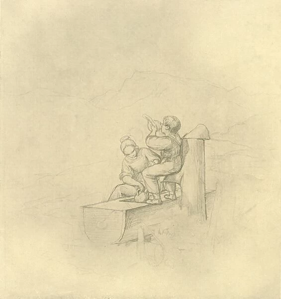 Am Brunnen, mid-late 19th century, (c1924). Creator: Carl Spitzweg