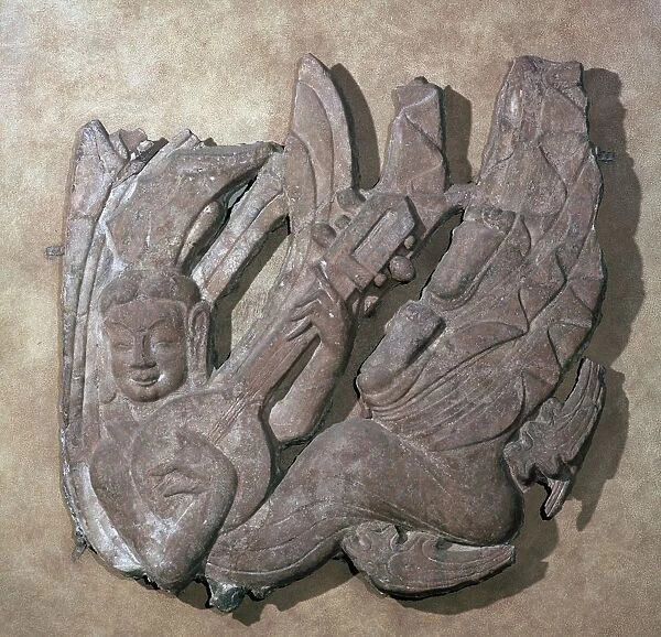 Buddhist depiction of Apsara, 6th century