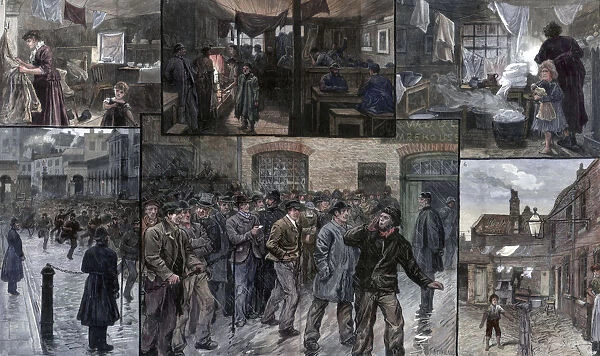 Distress in the East End of London, 1886. Artist: Charles Joseph Staniland