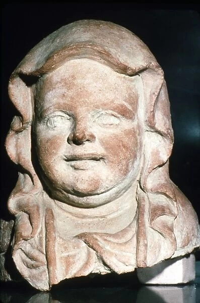 Etruscan Terracotta, Head of a child from Vulci, 1st century BC