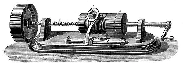 First model of Edisons Phonograph c1877 (c1880)
