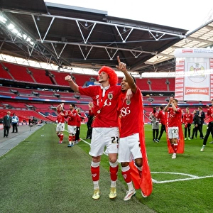 Bristol City Celebrate 2-0 Win Over Walsall in Johnstones Paint Trophy Final