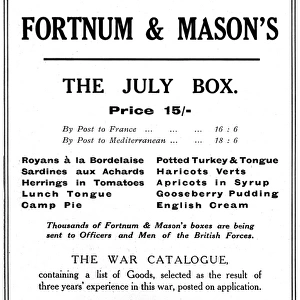 Fortnum & Masons advertisement, WW1