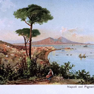 General view of Naples and Pignolo, Italy
