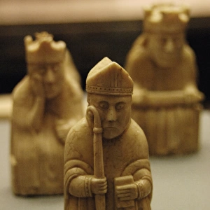 The Lewis Chessmen. Detail