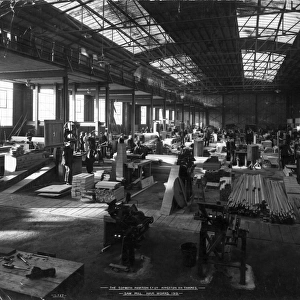 The Saw Mill at the Ham Works of Sopwith Aviation, Kingston