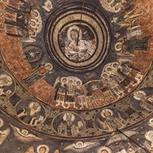 Romania, Transylvania, Sibiel, 18th century town church, ceiling frescoes