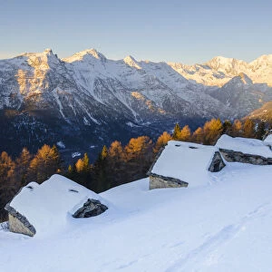 Sunrise from Alpe Il Rono, Val Divedro, Ossola, Piedmont, Italian alps, Italy