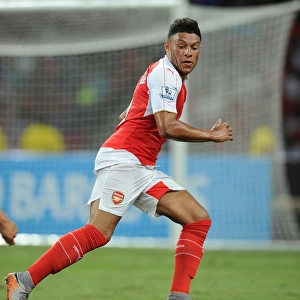 Arsenal's Alex Oxlade-Chamberlain in Action Against Everton at 2015 Asia Trophy, Singapore