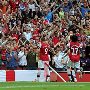 Arsenal's Lukas Podolski Scores Second Goal in 6-1 Rout Over Southampton (Premier League 2012-13)