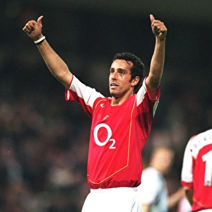 Edu celebrates scoring the 2nd Arsenal goal