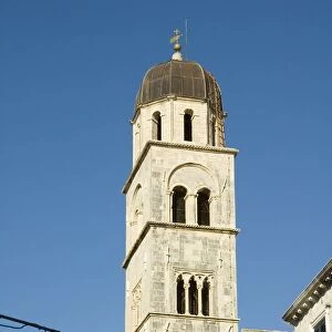 Croatia, Dalmatia, Dubrovnik, bell tower of Franciscan Monastery