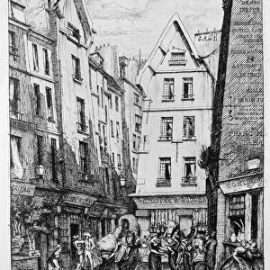 The Rue Pirouette, 1860 (b / w photo)