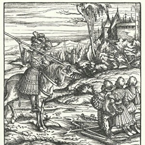 Scene from the second Flemish revolt against Habsburg rule, 1492 (engraving)