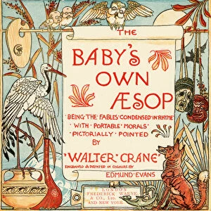 Title page from Babys Own Aesop, engraved and printed by Edmund Evans