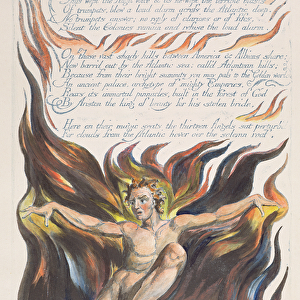 Thus wept the Angel voice... plate 12 from America: A Prophecy