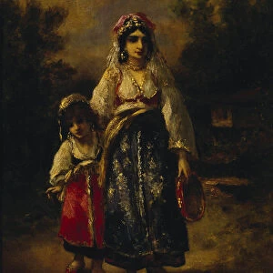 Woman and Girl, 1861 (oil on panel)