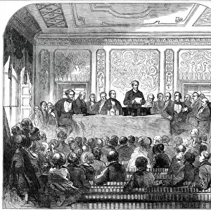 Meeting...for the Erection of a Memorial to the late Sir Robert Peel, 1850. Creator: Unknown