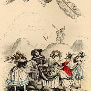 The new Icarus, 1840s. Artist: Grandville, Jean-Jacques (1803-1847)