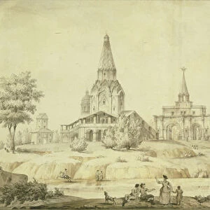 View of Kolomenskoye, 1795. Artist: Quarenghi, Giacomo Antonio Domenico (1744-1817)