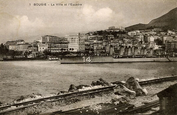 Algeria - Bejaia - The Town and French Naval Squadron