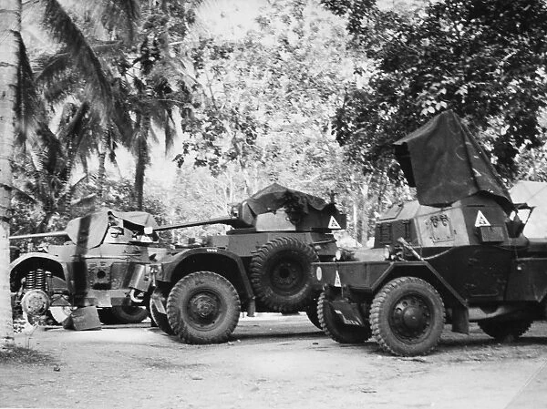Three armoured cars from 2nd Troop, ?A? Squadron