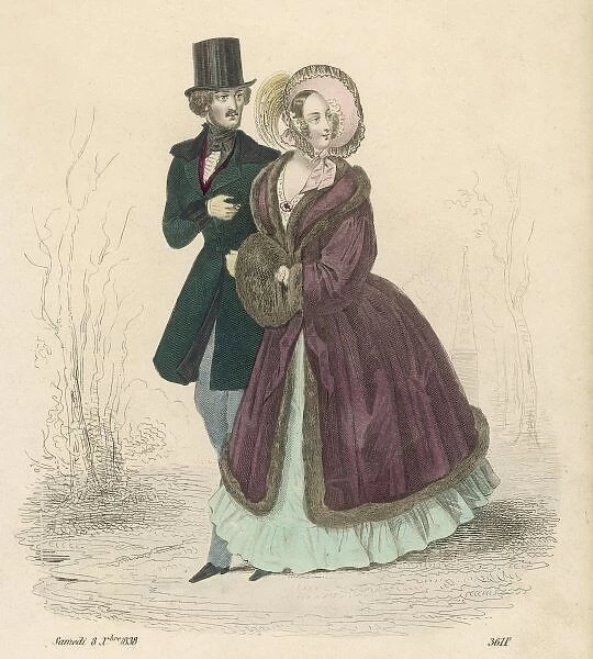 Fur Trimmed Pelisse 1838