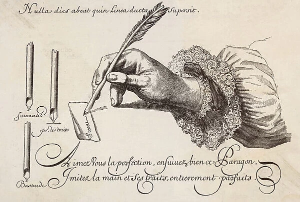 Hand and Quill Pen