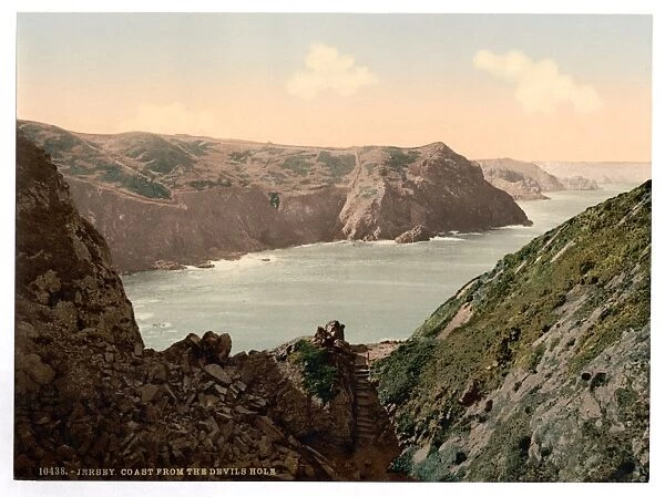 Jersey, coast from the Devils Hole, Channel Islands, Englan