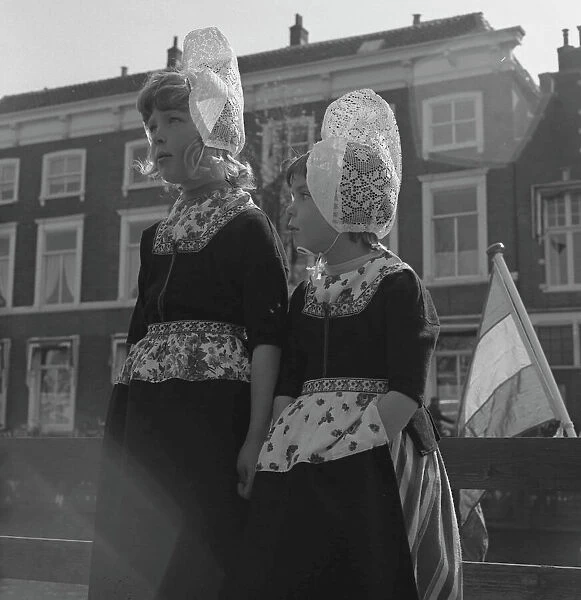 Two little girls in Belgian national costume