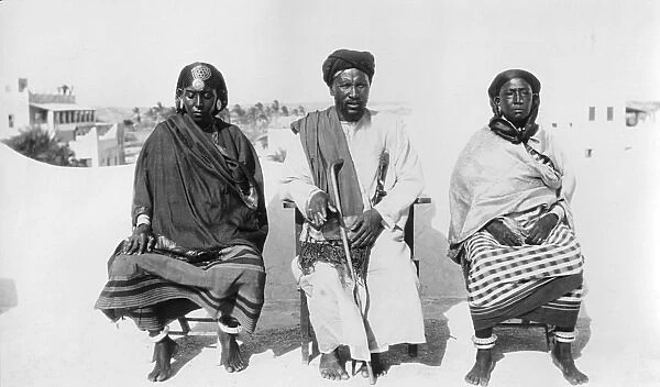 Three people of Kismayo, Somalia, East Africa