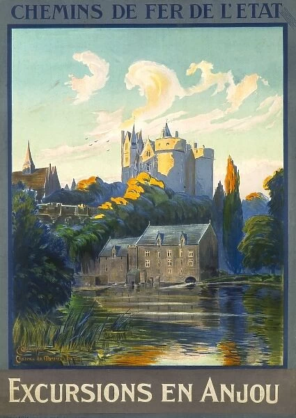 Poster advertising excursions to Anjou