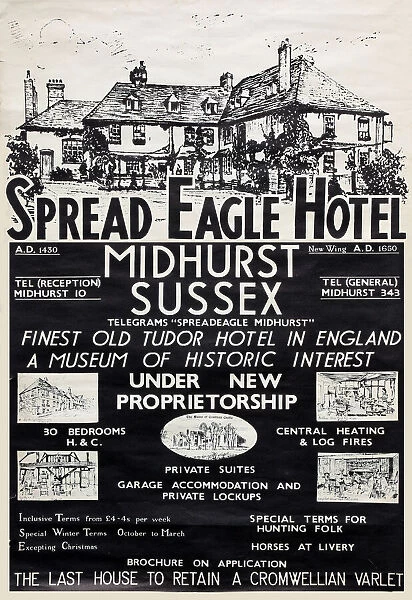 Poster, The Spread Eagle Hotel, Midhurst, Sussex