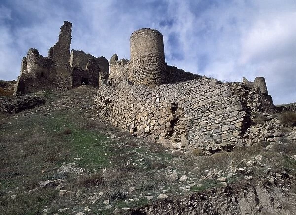Spain. Castile-La Mancha. Moya. View of the castle. Province