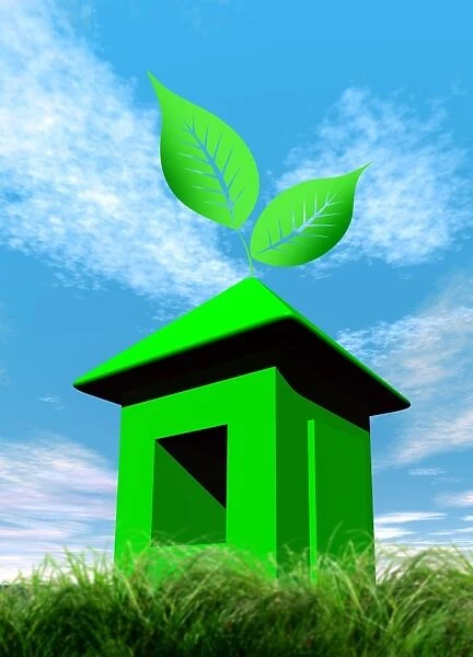 Green housing, conceptual image