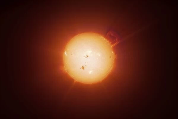 Venus transiting the Sun, telescope image
