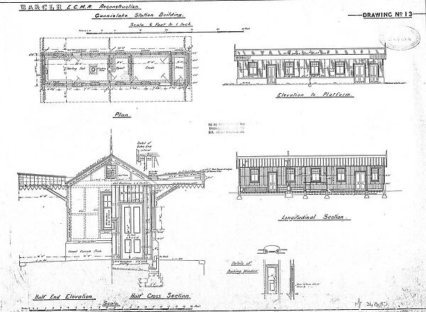 B. A and C. L. R. E. C. M. R Reconstruction Gunnislake Station Building [1870]