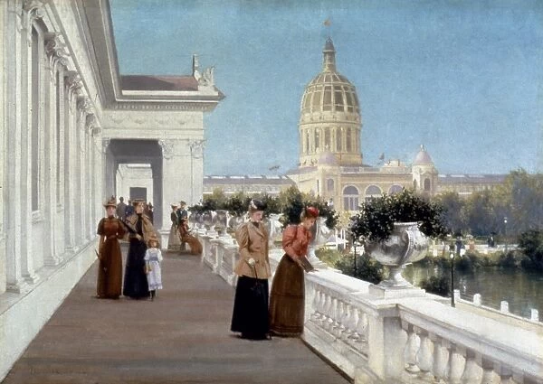 COLUMBIAN EXPOSITION, 1893. Womens Building (E. veranda), Worlds Columbian Exposition