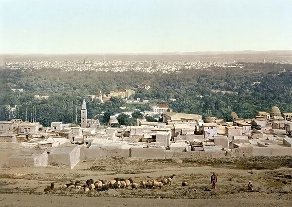 SYRIA: DAMASCUS, c1895. View of Damascus, from Salhieh, Syria. In the foreground
