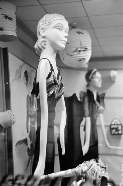 WINDOW DISPLAY, 1938. A mannequin in a store window display in New Iberia, Louisiana