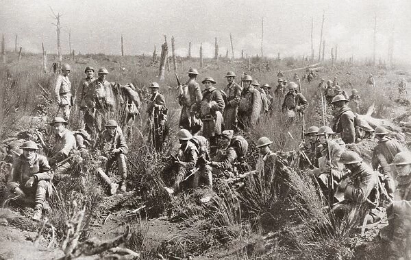 WORLD WAR I: AMERICANS. American troops of Company H of the 2nd Battalion, under Sergeant Major C