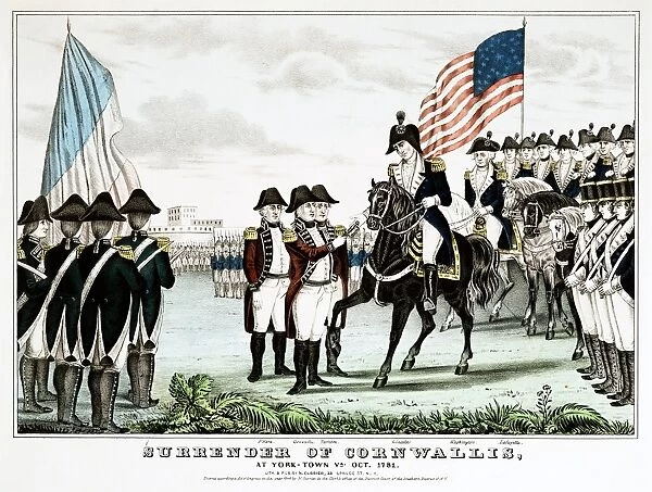 YORKTOWN: SURRENDER, 1781. British General Charles O Hara surrendering the sword